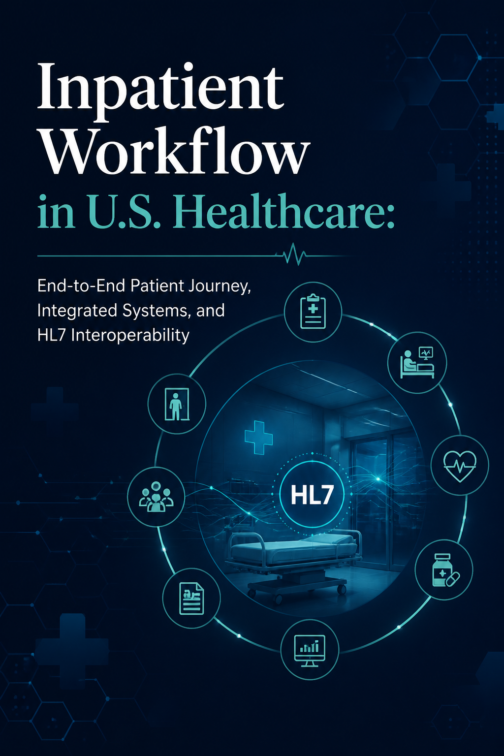 Inpatient Workflow in U.S. Healthcare: End-to-End Patient Journey, Integrated Systems, and HL7 Interoperability cover